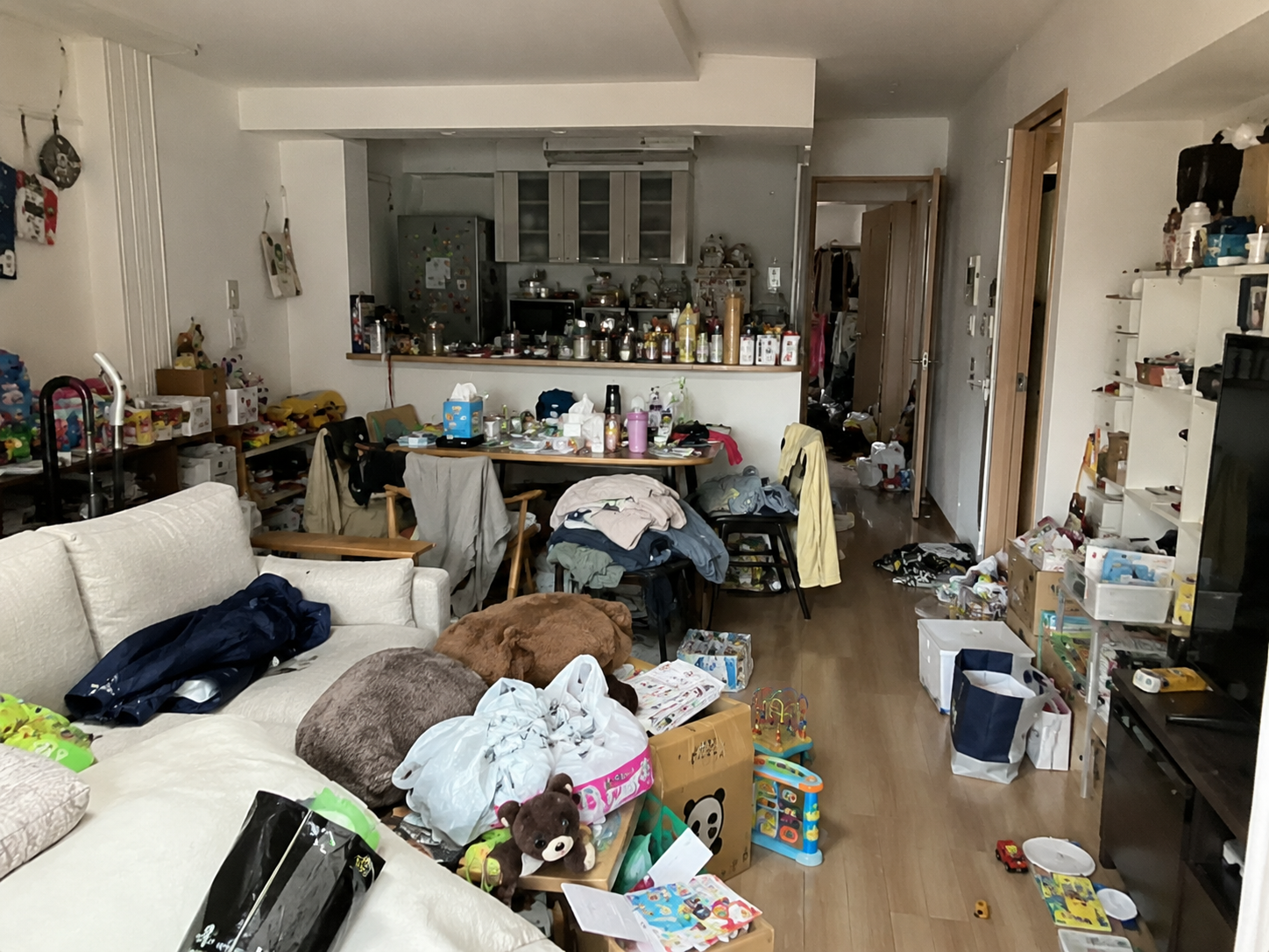 2LDKのゴミ屋敷状態の部屋